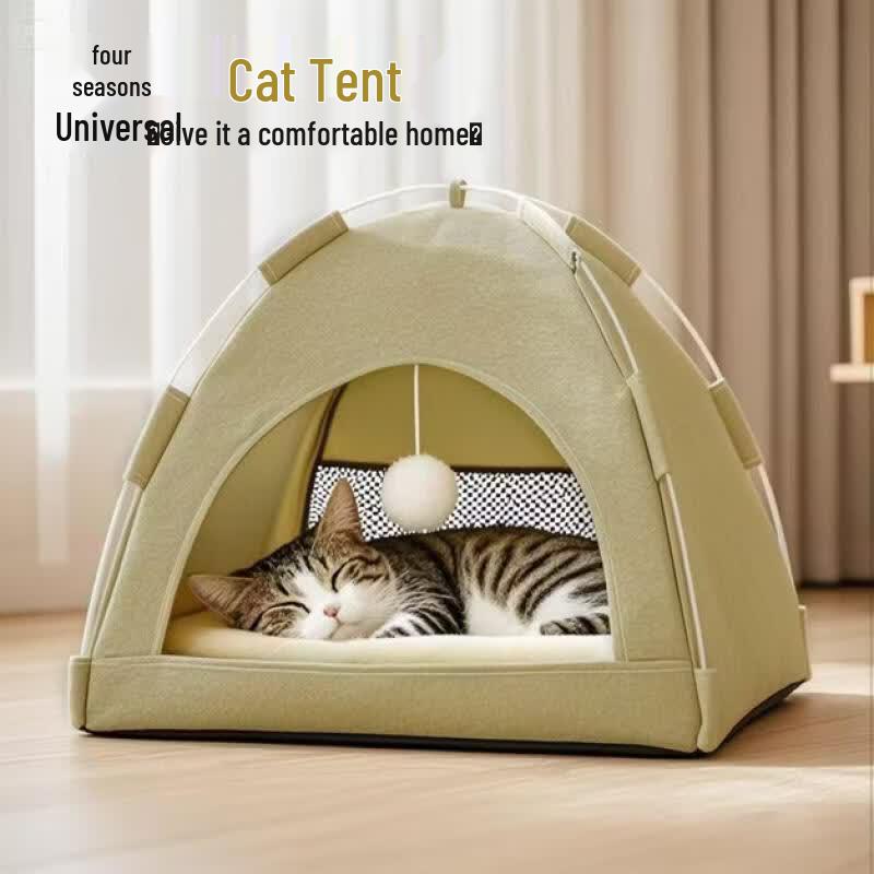 Four-Season Enclosed Cat Tent Bed