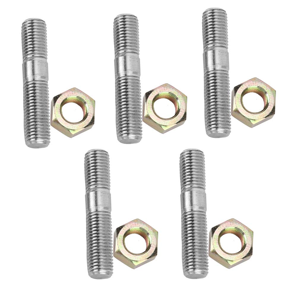 KIMISS M10x1.25 50mm Turbocharger Stud Kit From Turbocharger Manifold Stud Nut Bolt Kit Fits DSM 1G, EVO1-10