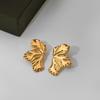 Серьги в стиле ретро в европейском и американском стиле с листьями: Преувеличенный дизайн металла, нестандартный стиль