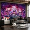 Re Zero Wall Tapestry Aesthetic Wall Hanging Printed Fabric Blanket Decorative Tapestries For Bedroom Living Room Home Decor