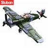290pcs 0712 WW2 Military Spitfire Fighter Model Building Blocks Toy Bricks DIY Educational Toy Boy Gift