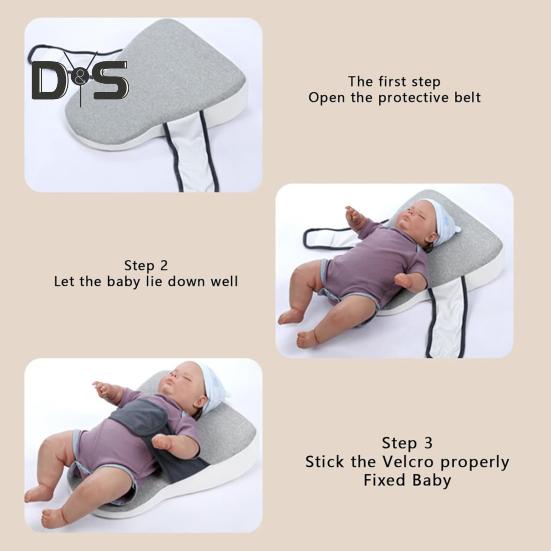 Подушка-клиновидная подушка для новорожденных с защитой от перекатывания для младенцев 0-12 месяцев, угол наклона 15 градусов, для облегчения рвоты при кислотном рефлюксе, поддерживающая подушка-клиновидная подушка для кормления ребенка