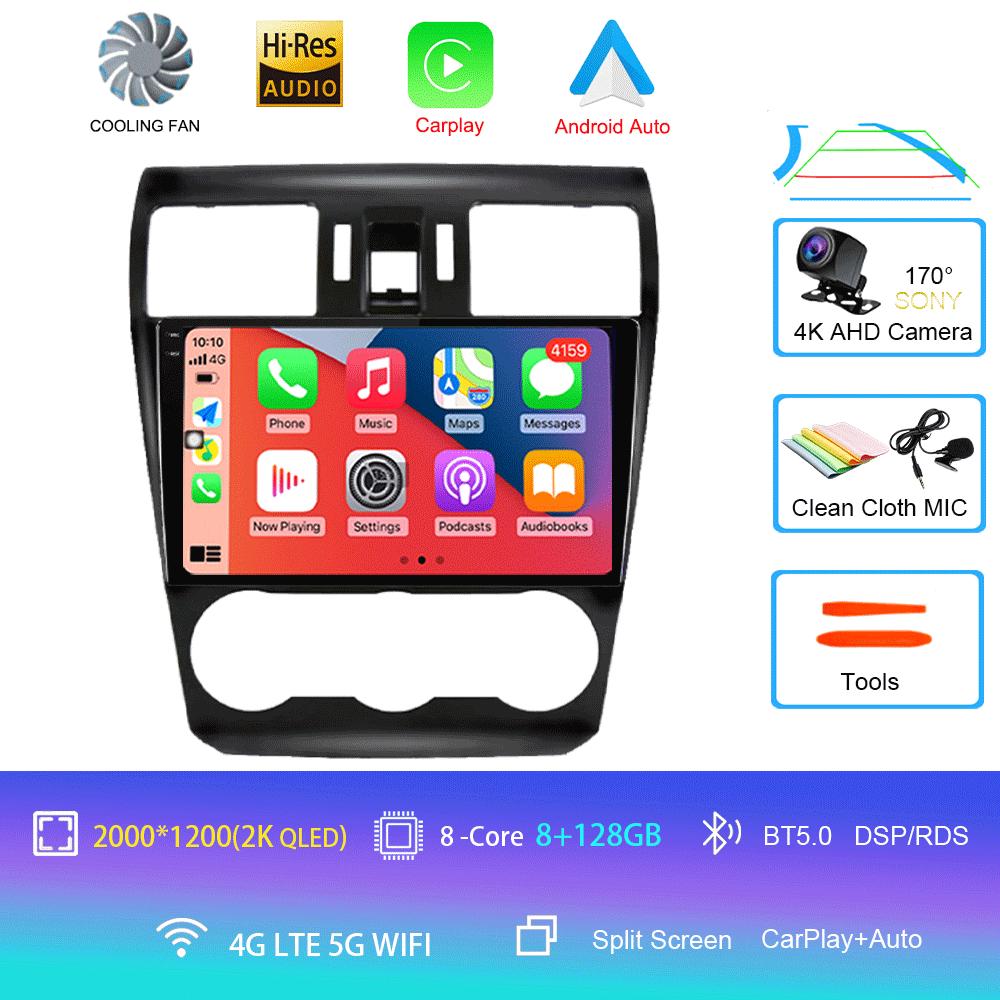 Android 14 Video Player Car Stereo Radio For Subaru Forester 4 SJ XV 2012-2015 4G Multimedia Navigation GPS Carplay 360 Camera