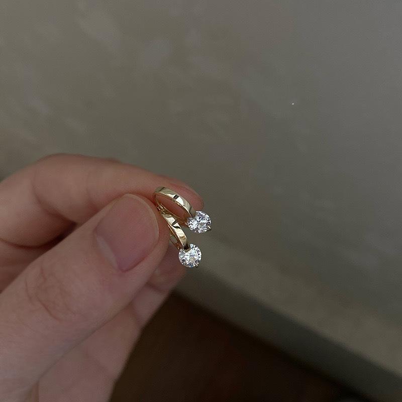 Элегантные каффы из стерлингового серебра S925 с золотым покрытием 18 карат и циркониевыми кольцами для женщин