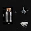 5-10pcs Small Mini Glass Bottles Jars with Cork Stoppers, 100pcs Eye Screws and 1pcs Small Funnels DIY Jewelry Making