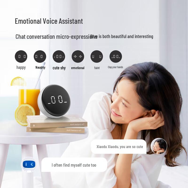 Xiaodu Smart Alarm Clock Speaker with Digital Display