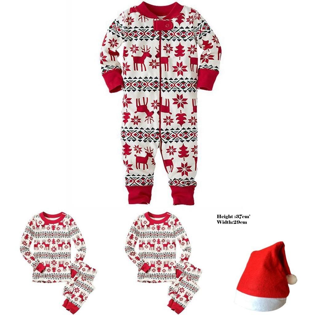 Cozy And Stylish Christmas Family Pajamas Set With Adorable Deer Print For All Ages