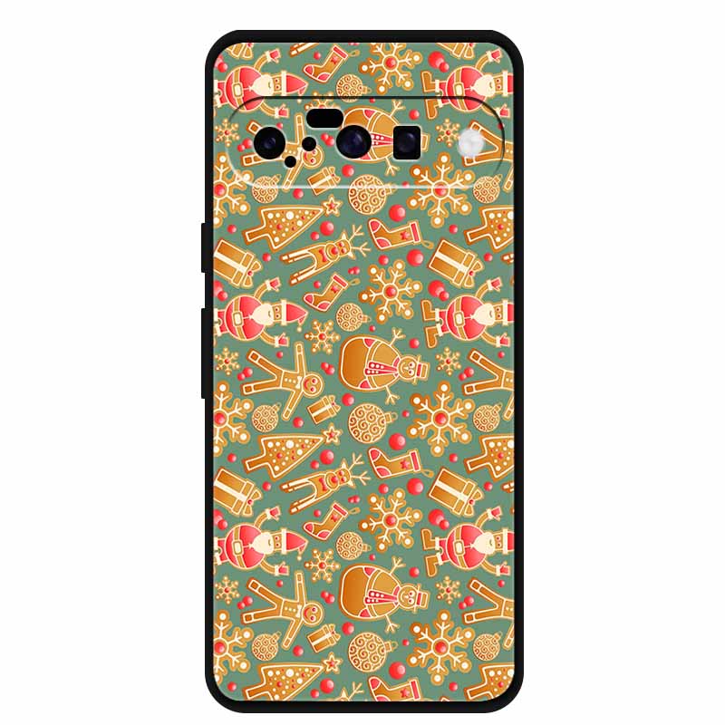 Рождественские чехлы для Google Pixel 10 Чехол Силиконовый Мягкий Черный Чехол Рождественская елка для Pixel 10 Pro / 10 Pro XL Задняя крышка