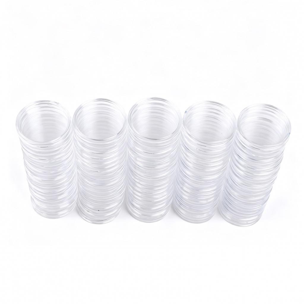 Collector's Choice 100Pcs Transparent Coin Holder Capsules Diameter 35mm