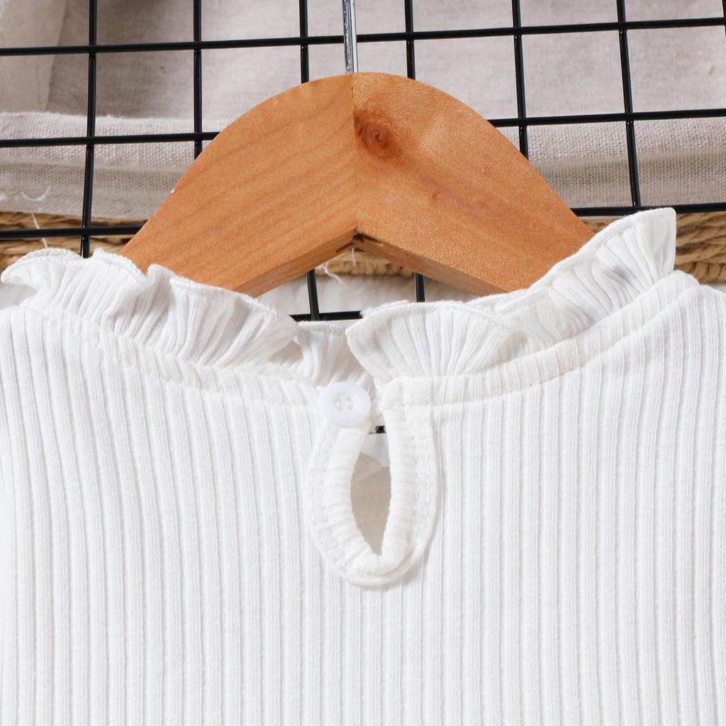 Осенний двухцветный сетчатый топ с длинными рукавами и вышивкой для девочек, юбка из искусственной кожи, детский комплект