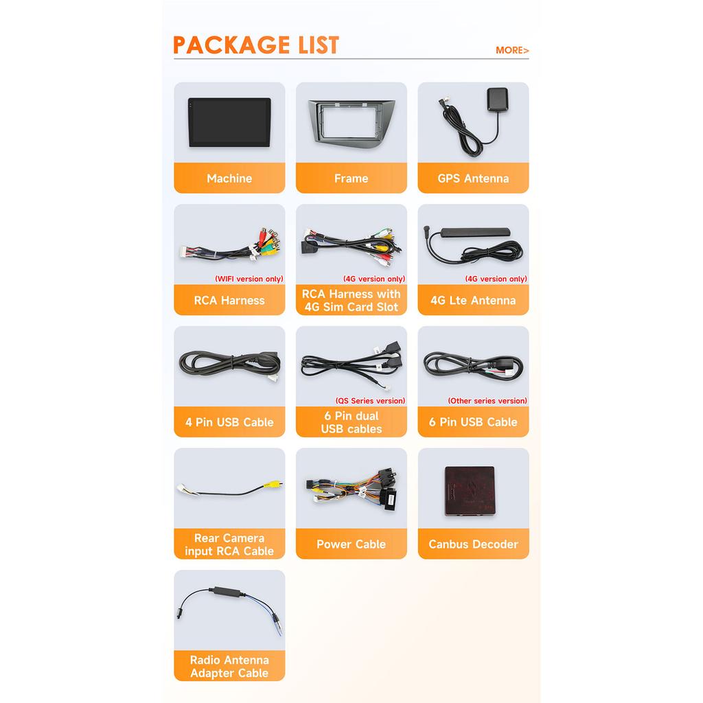 Hizpo Интеллектуальная автомагнитола Snapdragon 6115 для Seat Leon MK2 2005-2012 Интеллектуальные системы Carplay GPS-навигация Стерео Android Auto 2din BT 4G