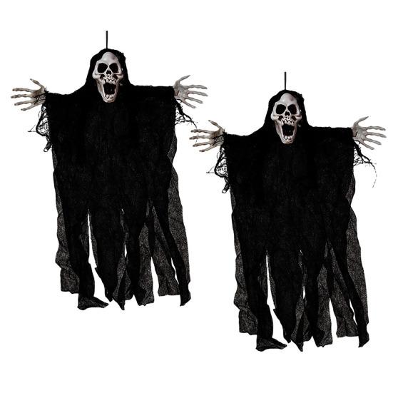 Хэллоуин Подвесное Украшение Призрак Жуткий Летающий Череп Призрак для Реквизита Дома с Привидениями В помещении На улице Веранда Двор Дерево Декор