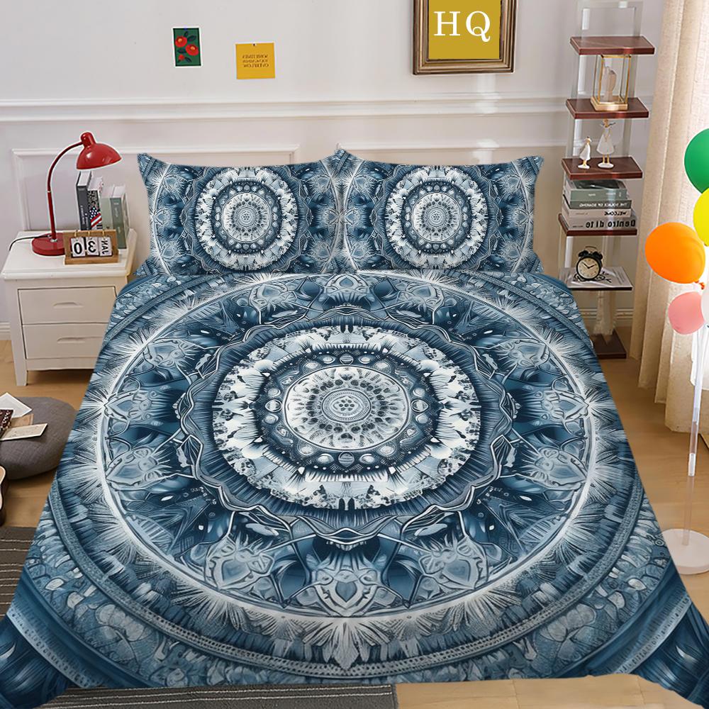 Mandala Printed Home Textiles Full Size Polyester Bed Clothes Woman Girl High Quality Comforter Cover Sets