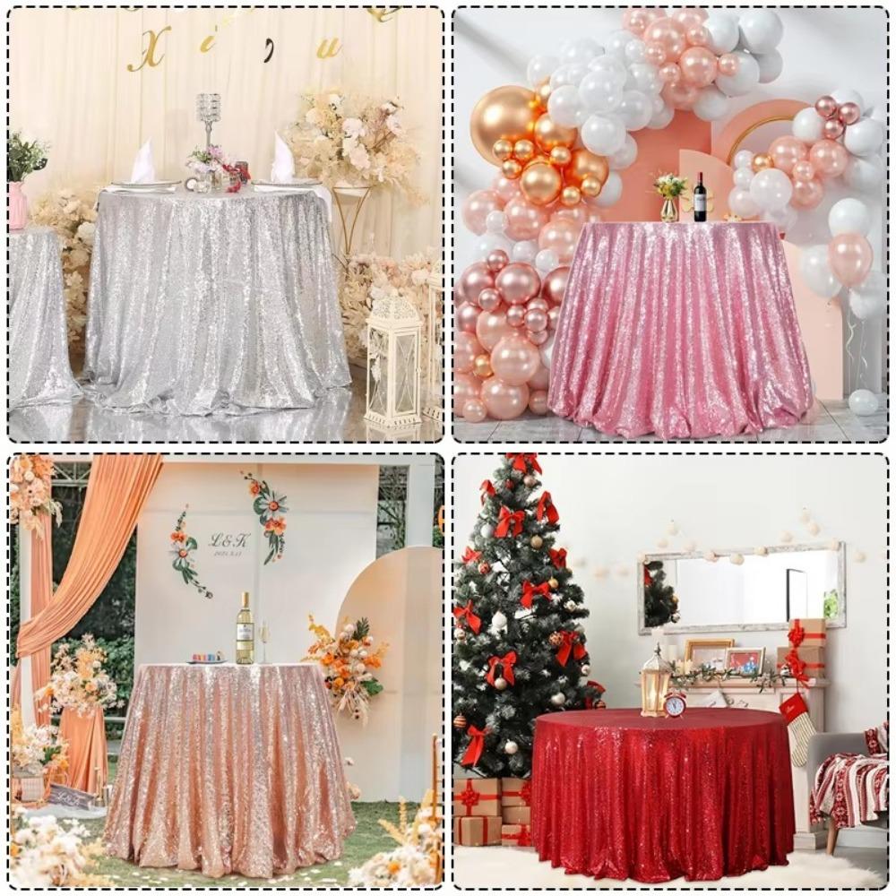 Полиэстер Блестящая Скатерть Однотонная Блестящая Скатерть Принадлежности для Декора Стола
