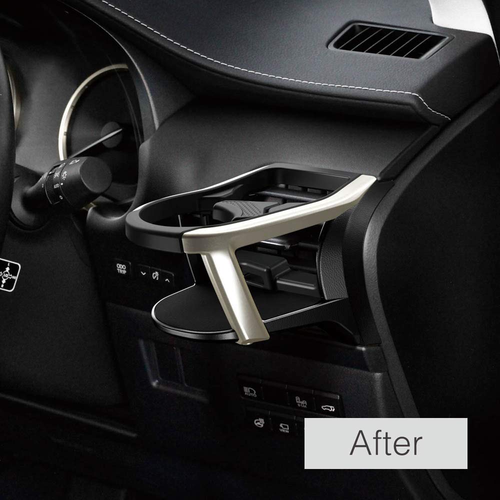 Tsuchiya Yac Lexus 10 Series NX Air Conditioner Drink 17cm Long x Wide x High (SY-L3) Holder, Driver's Seat, Black, 13.4cm 17.2cm