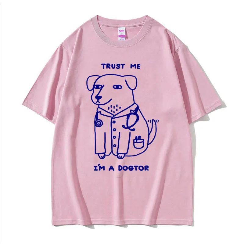 Мужские футболки высокого качества, модные топы, футболка Trust Dogtor, забавная футболка доктора, подарок, эстетичная одежда, топы