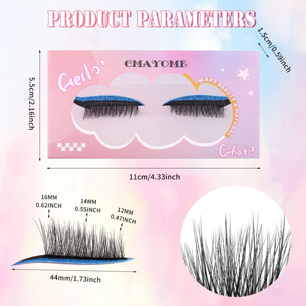 2 пары наклеек для макияжа глаз, подводка для глаз и ресниц, самоклеящиеся наклейки для теней для век, вечеринка, праздник