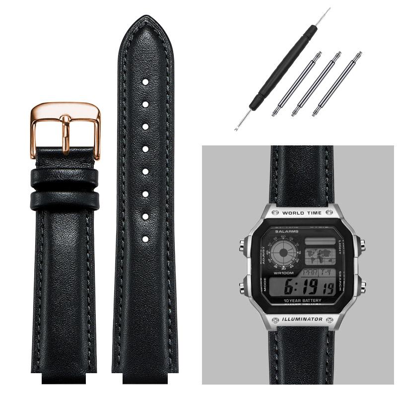 16-мм ремешок для часов из натуральной кожи для G-Shock Casio DW5600/GW-B5600/G-5600/GW-M5610 Замена ремешков Выпуклый ремешок для часов
