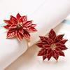 1Pc Napkin Rings Christmas Flowers Napkins Holder For Holiday Table Decoration Wholesale