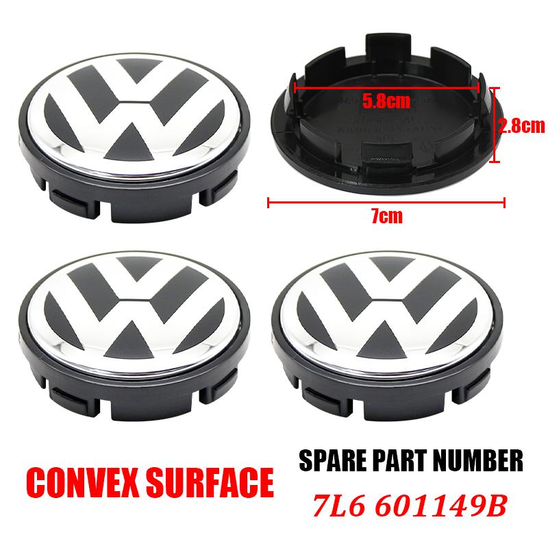 hijk1 4pcs VW Wheel Center Hub Caps 56mm 65mm 70mm Wheel Cover For Touran Golf 4 5 6 7 Polo Passat B5 B6 B7 CC 3D Premium Plus Pro Kit
