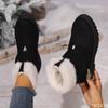 Женские элегантные минималистичные зимние сапоги, новая модная универсальная замшевая обувь на толстой подошве, теплая и удобная женская обувь