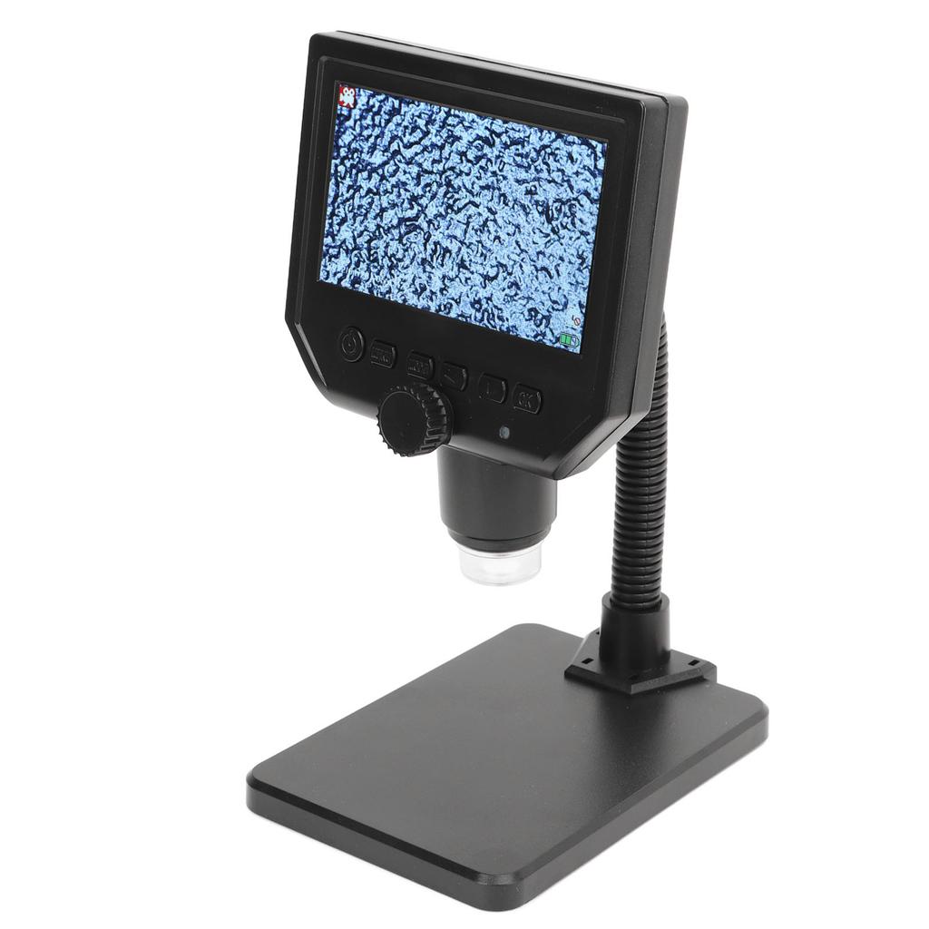 Digital Microscope 4.3in IPS Screen High Definition Clear Image Inspection Microscope EU Plug 100‑240V