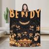 Bendys Horror Game Inked Machines Flannel Fashion Blanket Puzzle Vintage Throw Fashion Blanket for Home Hotel Sofa 200x150cm Ultra-Soft