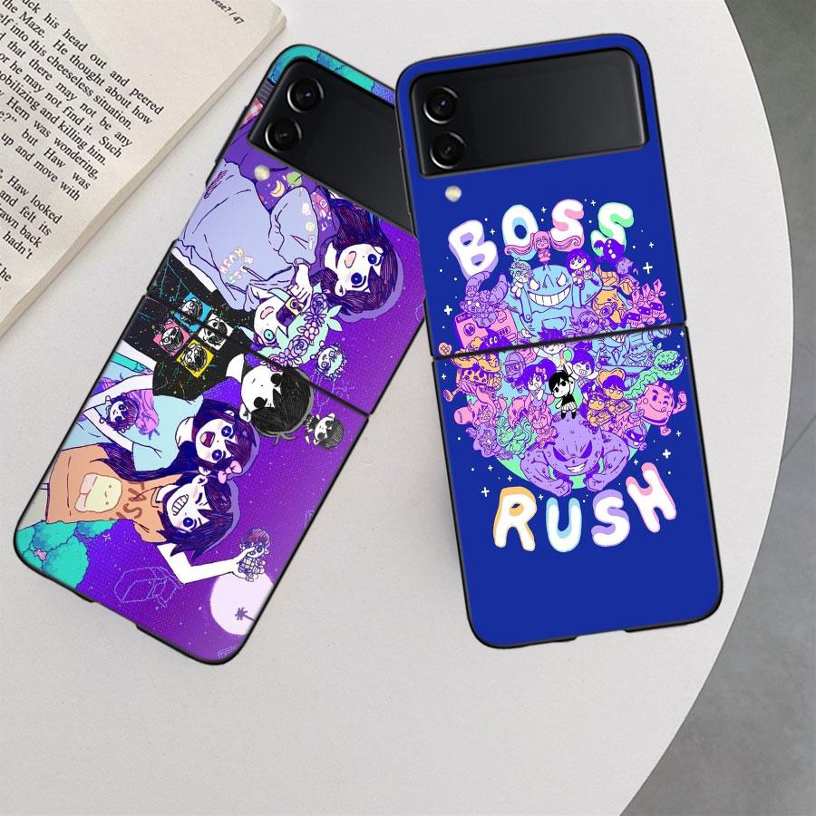 Игровой мультяшный чехол O-Omori для Samsung Galaxy Z Flip 6 5G Z Flip 5 4 3 5G Черный Жесткий Чехол для Мобильного Телефона Роскошная Поликарбонатная Защитная Крышка Coque