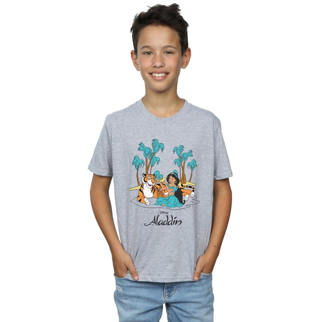 Disney Boys Aladdin Jasmine Abu Rajah Beach T-Shirt