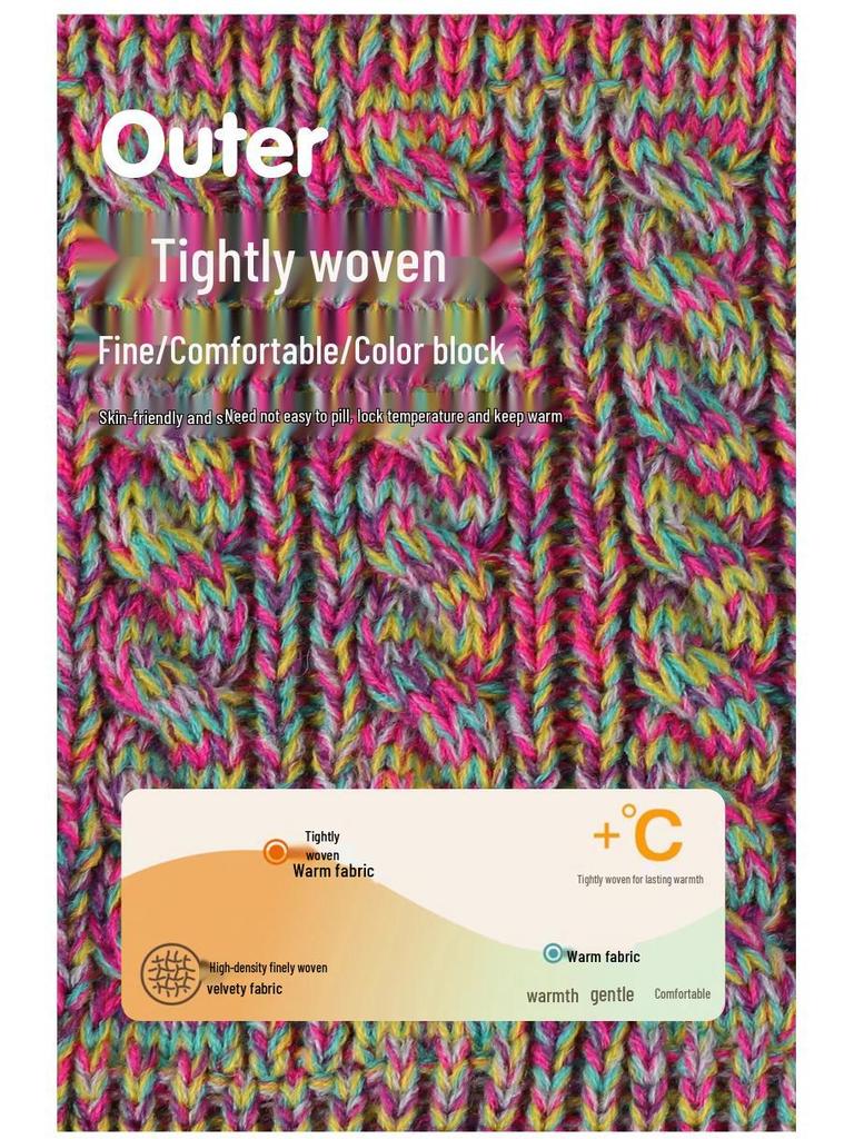 Детский зимний набор с помпоном: шапка, шарф и перчатки – на флисовой подкладке, теплый, вязаный комфорт