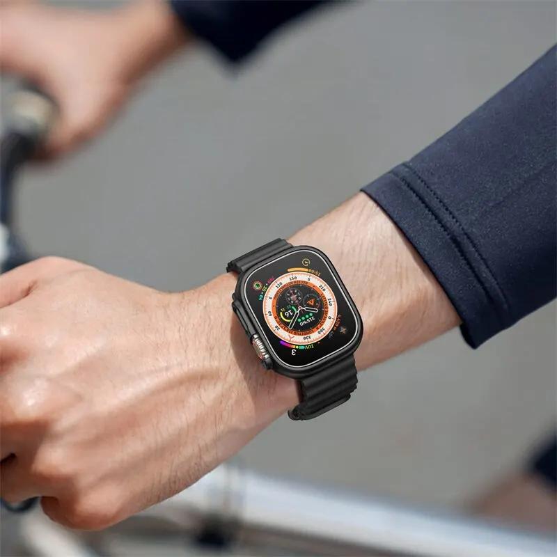 2 шт. Чехол+стекло Для Apple Watch Ultra 49 мм 45 мм 42 мм 41 мм 44 мм 40 мм Пленка Защитное стекло Бампер IWatch Серия 5 8 7 SE 6 Чехол