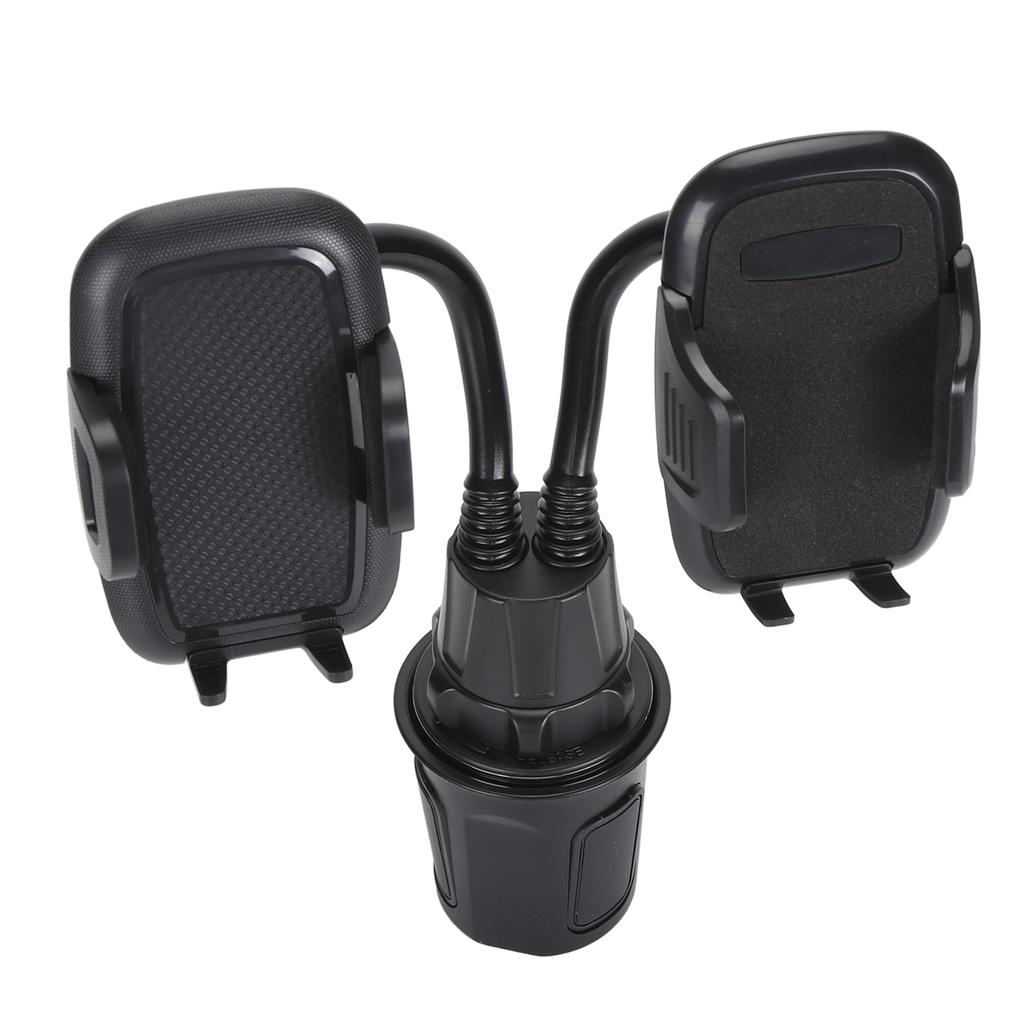 Двойной держатель для телефона в подстаканник автомобиля, держатель для телефона в подстаканник, вращающееся на 360 градусов крепление для телефона в автомобиль, гибкая штанга для смартфонов