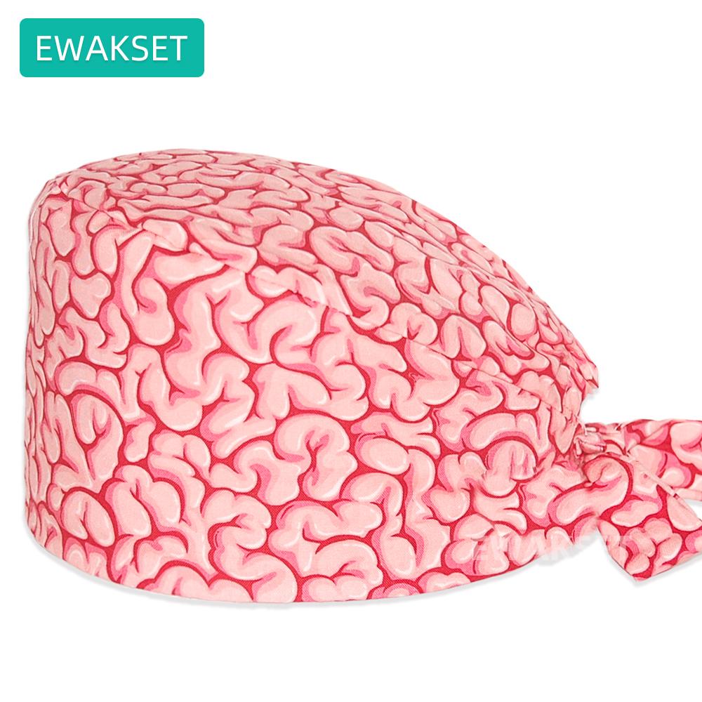 Унисекс, хирургическая шапочка с рентгеновским принтом, чистый хлопок, операционная, хирургическая шапочка, медицинская рабочая шапочка для женщин и мужчин