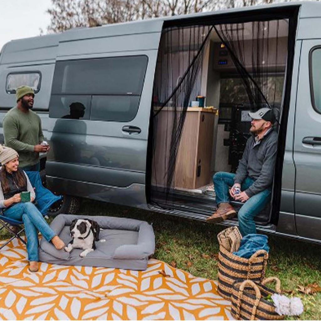 Magnetic Door Screen For Van Magnetic Fly-Proof Net Replacement RV Side Door Fly Protection Net For Camping Outdoor Adventure