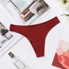 Женские сексуальные бесшовные стринги из ледяного шелка с низкой посадкой, гладкие трусы, дышащие хлопковые удобные трусики с промежностью