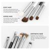 DUcare Eye Brushes Set, Vegan Makeup Brushes with Concealer Powder Eyeshadow Blending Eyeliner Spoolie Brush, Synthetic Hair Black Cosmetic Brush