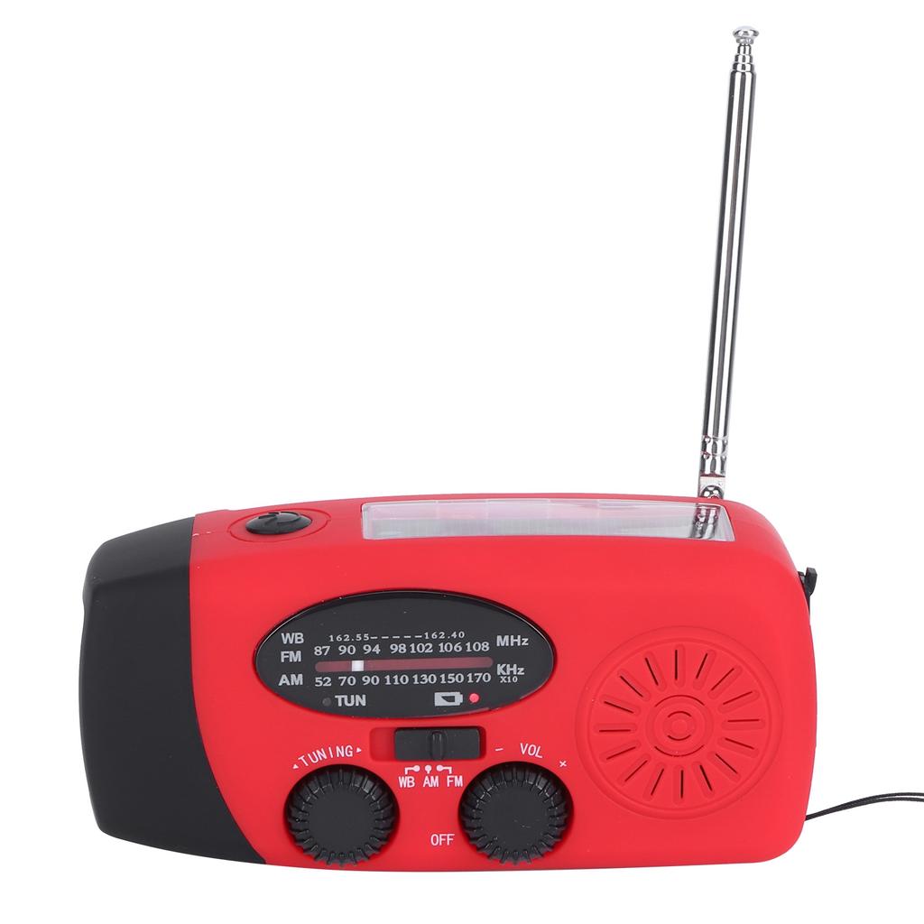 QQT088 ABS Solar Energy Emergency Multifunction Hand Crank Radio Support FM AM Flashlight