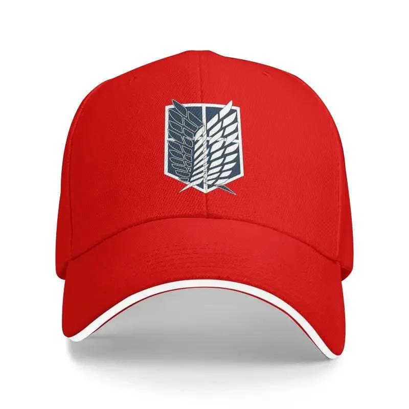 Атака Титанов Принт Сэндвич Бейсболки Крылья Свободы Микаса Snapback Кепки Повседневная Панама Унисекс Регулируемая Кепка