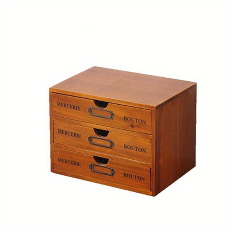 1 шт., 3/4/5 ящиков, ретро-коробка для хранения косметики и офисных принадлежностей, подходит для туалетного столика, школы, офиса, организации вещей в общежитии.