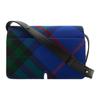 Burberry Multicolor Check Crossbody Bag, Woven Plaid Leather Trim Adjustable Strap Shoulder Handbag for Women, Daily Commute & Casual Outing 80866361