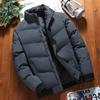 Мужское зимнее хлопковое пальто, повседневная деловая хлопковая куртка, теплая стеганая куртка на молнии со стойкой, зимняя стеганая куртка, мужской парки