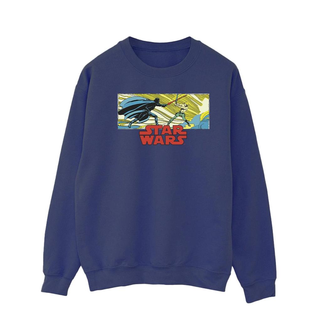 Star Wars Mens Comic Strip Luke And Vader Sweatshirt