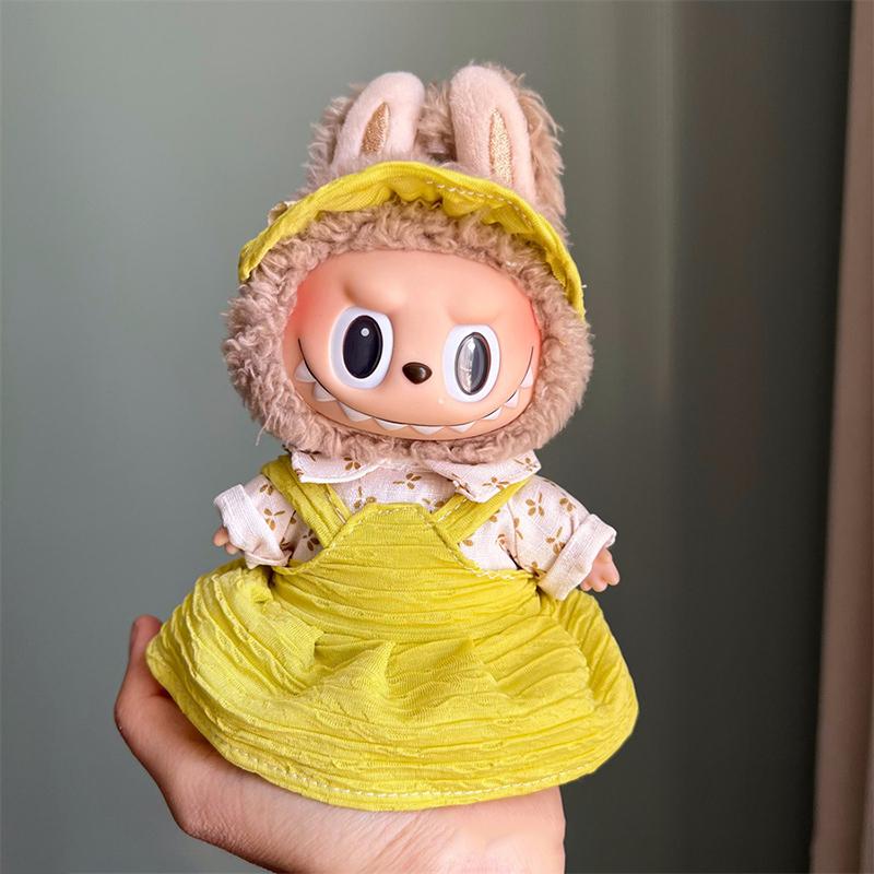 Одежда для мини-кукол, аксессуары для плюшевой виниловой куклы Лабубу, сменный костюм для хлопковой куклы, только одежда для детей, подарок
