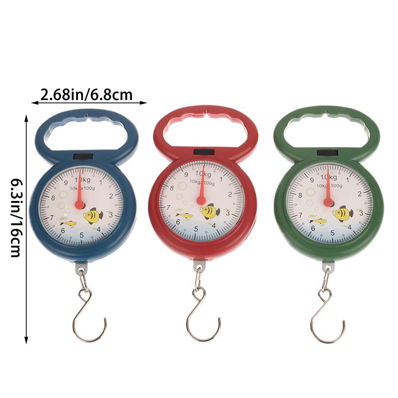 Portable Fish Scale 10Kg Hook Hanging Scales Mini Spring Scale For Fishing Shopping Travel Weighing Luggage Scales