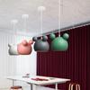 Новая скандинавская цветная простая люстра Iron Panda для столовой, спальни, прикроватная тумбочка, детская комната, украшение, светильники