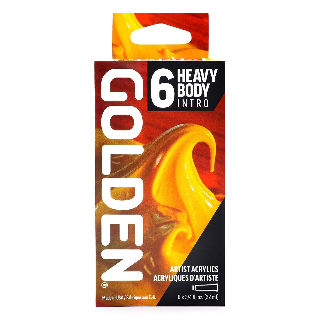 Golden Acrylic Heavy Body 22ml 0075 Intro 6 Color Set 13100075