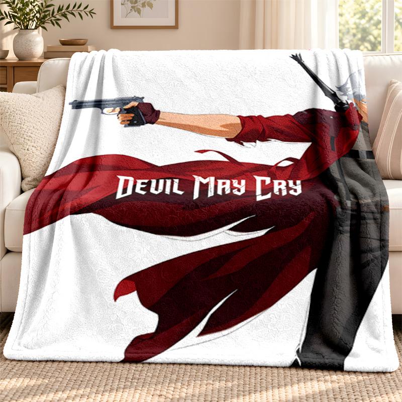 Плед Devil May Cry Фланелевый Плед Мягкий Уютный Плюшевый Плед для Дивана Кровати Легкий Домашний Декор На Открытом воздухе Кемпинг