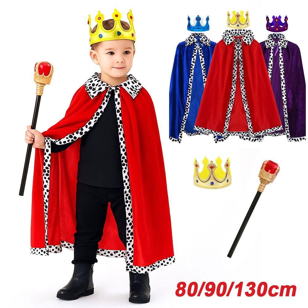 Красный бархатный взрослый детский плащ принца для вечеринки, костюм для косплея, наряд для косплея, день рождения