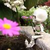 1/3Pcs Outdoor Garden Halloween Skeleton Ornament Creative Entry Courtyard Landscaping Fishing Skeleton Resin Figure Balcony Decoration