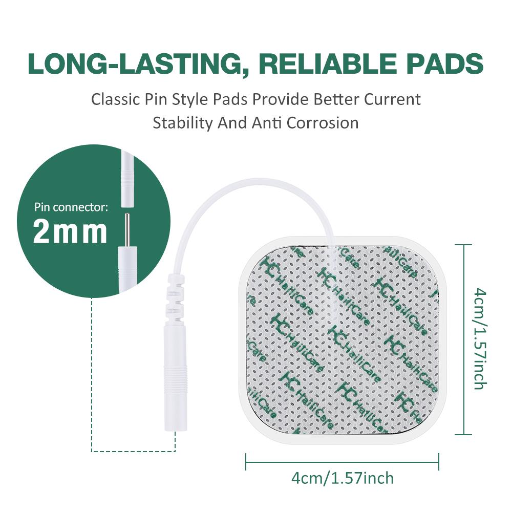 4x4cm/5x5cm TENS UNIT Raplacement Pads EMS Muscle Stimulator Electrode Pads 2.0mm Non Woven Fabric Massage Sticker Reusable Pads